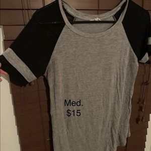 Grey and mesh workout top